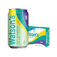 Zs-屈臣氏(Watsons)莫吉托味苏打汽水 调酒净饮推荐 330ml*24罐 整箱装