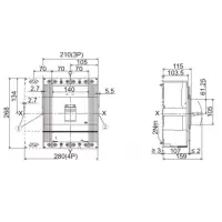 ABB 塑壳断路器,T6H800 PR221DS-LSI R800 FF 3P(包装数量 1个)