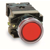 施耐德 Schneider Electric LED 24V红色平头带灯按钮,ZB2BWB41C+ZB2BW34C