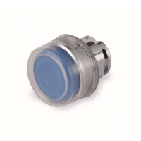施耐德 Schneider Electric ZB4BP6 弹簧复位按钮头(无标志),平头带透明保护罩,蓝色