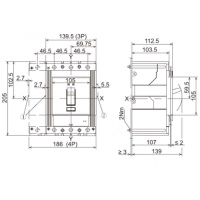 ABB 塑壳断路器,T5S400 PR221DS-LSI R400 FF 3P(包装数量 1个)