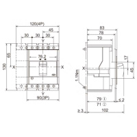 ABB T2S160 16/500 FFCL 4P(TL000174) 塑壳断路器(包装数量 1个)