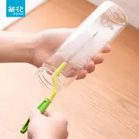 茶花塑料刷旋转刷家用小瓶口刷子清洁转动瓶刷奶瓶刷长柄杯刷软毛
