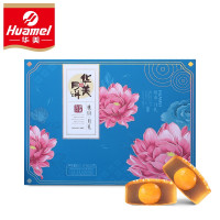 华美月饼 桃山月礼480g 铁盒双层装