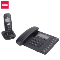 得力（deli) 798数字无绳电话机 一拖一套装 办公家用子母机 大容量存储