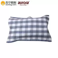 aurora 定制枕巾0.8*0.55/纯棉蓝白格