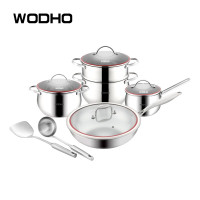 万德霍 豪门盛宴奶锅/汤锅/蒸锅/炒锅六件套WDH-G0190330