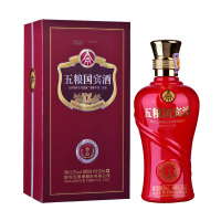 WQMD五粮液五粮国宾酒尊品52度浓香型纯粮食白酒红瓶单瓶500mL