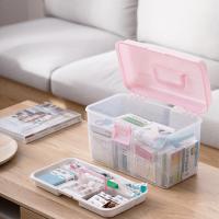 SNWQ茶花家用双层小医药箱多用收纳箱颜色随机(2605)