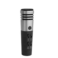 飞利浦(PHILIPS)DLK38001 手机麦克风主播直播全民K歌话筒设备套装家用唱歌 灰色
