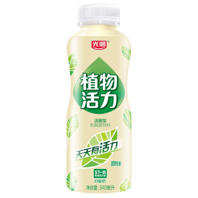 光明植物活力乳酸菌饮品(原味)340ml1*6 瓶