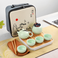 拓牌 6头定窑茶具 随行茶具含茶盘布包 JH
