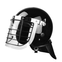 兵行者 防暴全盔 保安面罩头盔 安保防护巡逻 黑色铁丝网防护面罩头盔(单位:个)