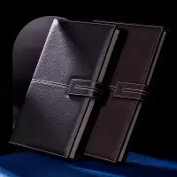 得力(deli)3344 16K120张荔枝纹磁扣皮面本办公用品 商务记事本工作笔记本子文具 棕色