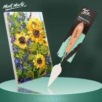 材料工具套装组合装(2号、4号尼龙画笔刷、刮刀)