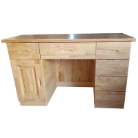 宫灯 橡木办公桌 原木清水 1200*600*760MM(面板1.8全橡木 侧面橡木木工板 背板0.5夹板)