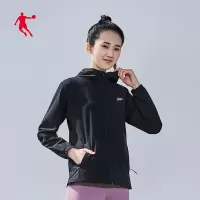 乔丹运动夹克女2020秋季新款女子梭织连帽外套跑步运动上衣茄克女