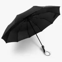 定制十骨黑胶折叠雨伞