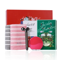 阿芙(AFU) 美颜尊享礼盒(保湿面膜+按摩棒+洁面仪+粉色面巾+灰色面巾)