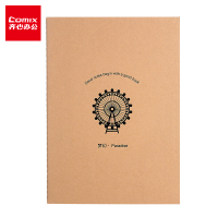 齐心 ComixB5-40张 12本装牛皮纸缝线软抄本文具笔记本子记事本日记本作业本 CFB540-5
