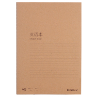 齐心 ComixA5-50张 12本装牛皮纸软抄本英语本文具笔记本子记事本日记本作业 C4146
