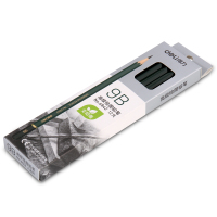 得力6842铅笔 9B工程图纸设计儿童绘画铅笔 美术绘画软性铅笔 2盒