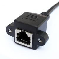 LBYZY CAWP67 CAT5超五类网线延长线 网络延长器 纯铜RJ45公对母 直头 黑色2米