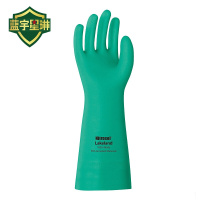 雷克兰  EN15F 丁腈橡胶手套耐酸碱防化手套 实验室手套防滑耐油手套劳保工业化学防护 1副 11码（地铁专用）