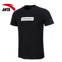 安踏短袖男装T恤2020夏季新款跑步黑色T恤运动服男