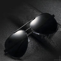 企购优品男士墨镜太阳镜开车偏光太阳镜男防晒遮阳男墨镜 黑色镜片