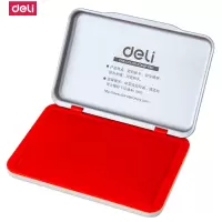 得力(deli)9892秒干印台(红)(只)秒干印泥 印章泥 盖章财务