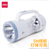 得力LED探照灯可充电循环手电筒远射户外强光大容量灯大小号