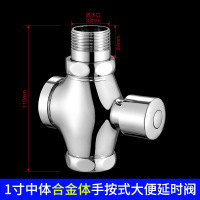 冲洗阀冲水阀蹲便器冲洗阀手按式铜体1寸中体 单只装 YSF-03