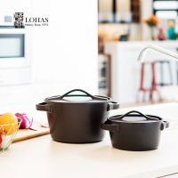 陆宝陶瓷锅 洋风二代锅  黑色5号