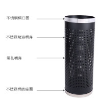 益而高 酒店大堂雨伞收纳桶钛金不锈钢圈圆形雨伞架银行商场雨伞放置桶 不锈钢圈雨伞桶