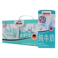 甘蒂牧场 脱脂纯牛奶200ML*10