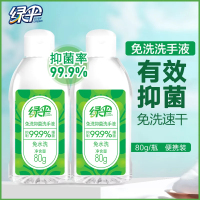 绿伞免洗抑菌洗手液80g*2瓶抗菌免水洗.GS