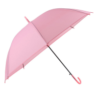 NS-彩色透明雨伞 长柄伞 自动直杆雨伞 广告雨伞定制logo