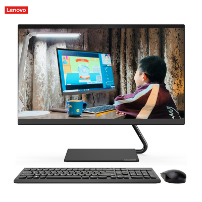 联想(Lenovo)AIO 逸 23.8英寸商务办公一体机电脑(I3-8145U 8GB 1TB+256GB固态 黑色)