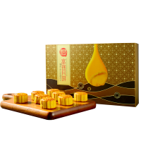 富锦 月饼礼盒 富锦臻品流心奶黄月饼400g
