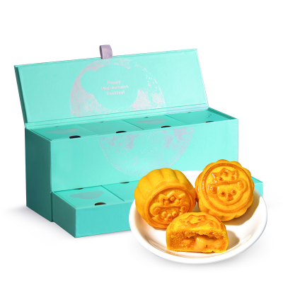 六合信泰迪珍藏六合金熙奶黄月饼礼盒8粒装320g/盒