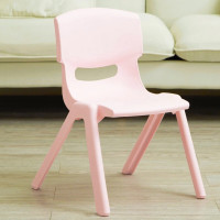 百优汇 塑料儿童靠背椅加厚靠背凳儿童餐椅吃饭凳子 浅粉色(1个装)