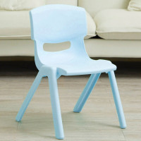 百优汇 塑料儿童靠背椅加厚靠背凳儿童餐椅吃饭凳子 浅蓝色（1个装）