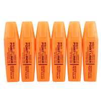 晨光2150多彩扁头荧光笔12支装 彩色荧光笔重点标记笔记号笔涂鸦笔 橙色