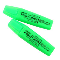 晨光2150多彩扁头荧光笔12支装 彩色荧光笔重点标记笔记号笔涂鸦笔 绿色