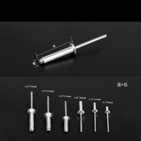 古达拉铆枪铆钉枪铝制抽芯铆钉装潢钉铝拉钉开口型古达平圆头3.2/4/4.8mm 3.2*11mm 内含200支