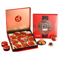 华美(huamei)1020g十全福礼月饼礼盒 单盒装