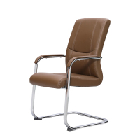 佐盛办公椅职员椅会议椅弓形椅子家用电脑椅子休闲椅 棕色