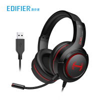 EDIFIER/漫步者 HECATE G30USB7.1声道震动版 接口电脑耳机头戴式降噪有线带麦 黑红