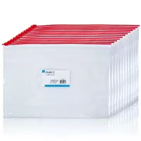 广博(GuangBo) P0006 A4透明文件袋/拉链资料袋/办公用品 单色随机 48只装